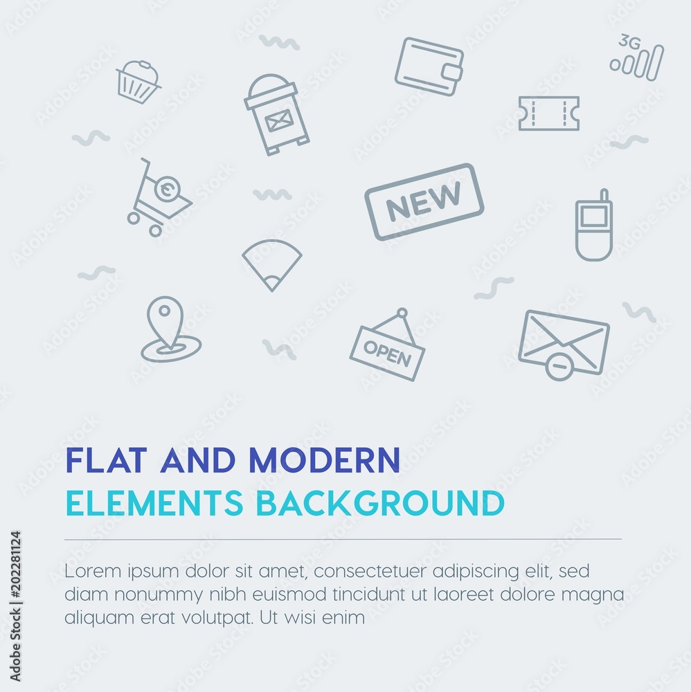 mobile, email, shopping outline vector icons and elements background concept on grey background.Multipurpose use on websites, presentations, brochures and more mobile, email, shopping outline vector icons and elements background concept on grey background.Multipurpose use on websites, presentations, brochures and more