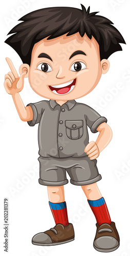 A Cute Zoo Keeper on White Background