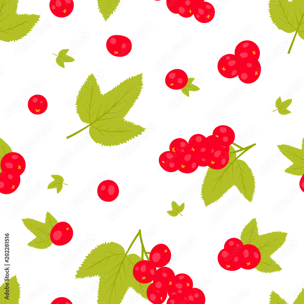 Seamless pattern of red currant. Seamless pattern of red currant.