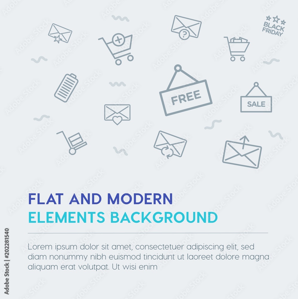mobile, email, shopping outline vector icons and elements background concept on grey background.Multipurpose use on websites, presentations, brochures and more mobile, email, shopping outline vector icons and elements background concept on grey background.Multipurpose use on websites, presentations, brochures and more