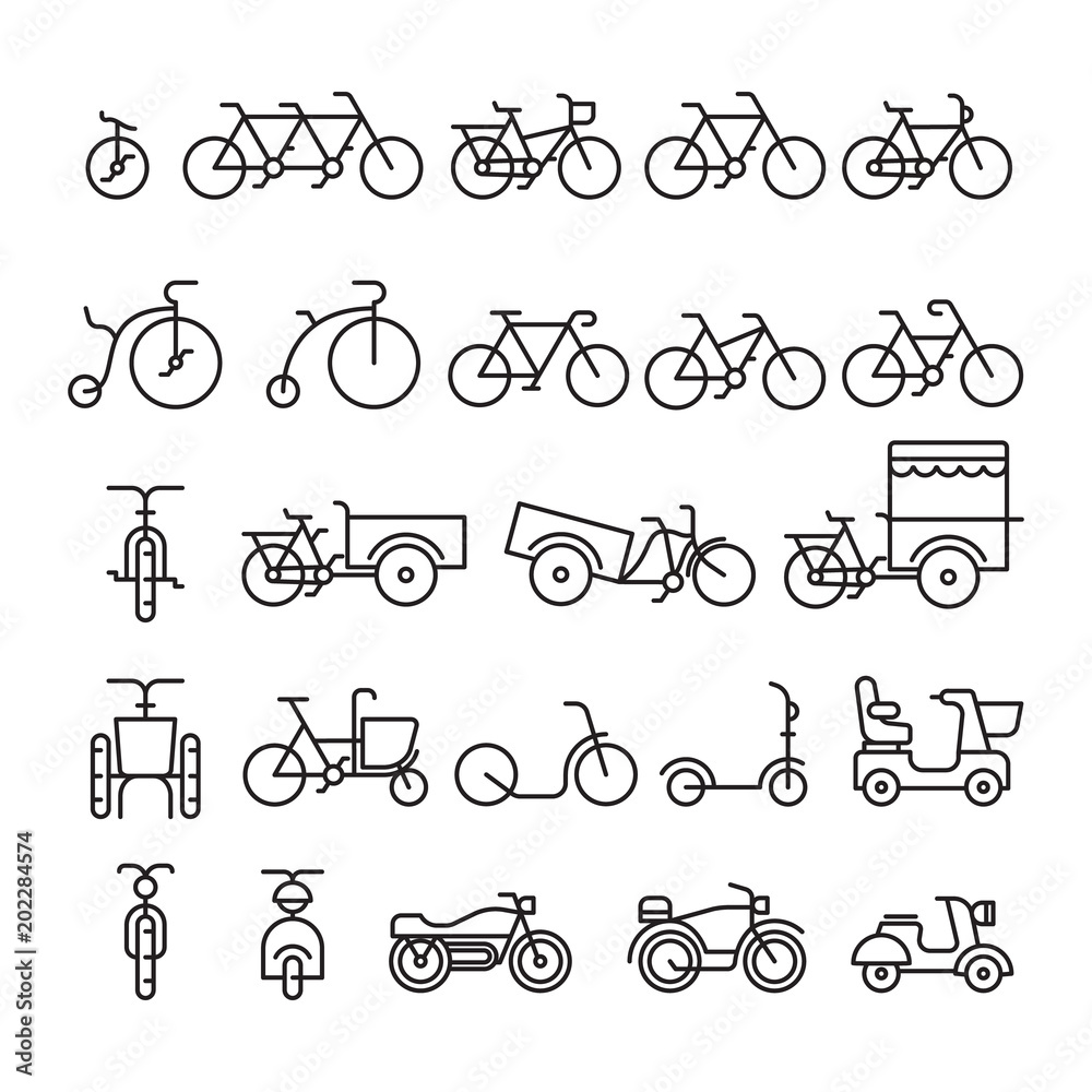 Bicycle Icon set