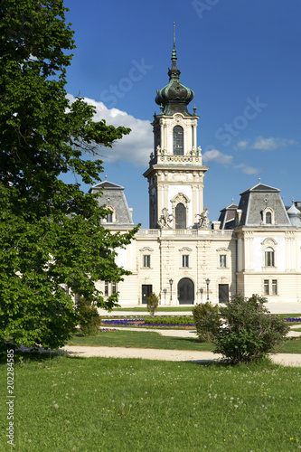 Detail of Festetics castle in Keszthely, Hungary