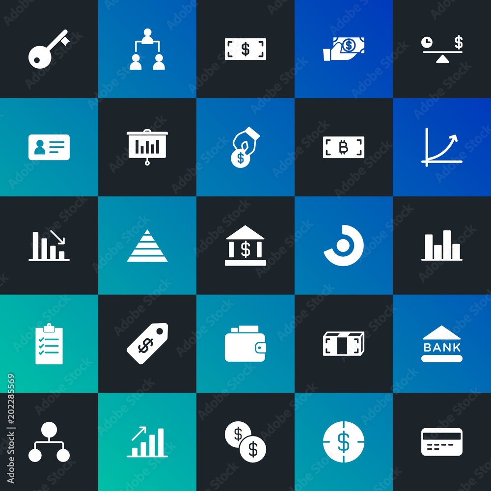 Modern Simple Set of business, money, charts Vector fill Icons. Contains such Icons as graph, passport, dollar, sign, cash and more on dark and gradient background. Fully Editable. Pixel Perfect. Modern Simple Set of business, money, charts Vector fill Icons. Contains such Icons as graph, passport, dollar, sign, cash and more on dark and gradient background. Fully Editable. Pixel Perfect.