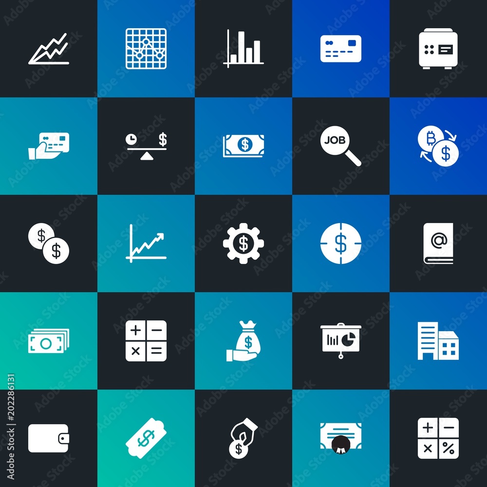 Modern Simple Set of business, money, charts Vector fill Icons. Contains such Icons as leather, finance, note, payment, usd and more on dark and gradient background. Fully Editable. Pixel Perfect. Modern Simple Set of business, money, charts Vector fill Icons. Contains such Icons as leather, finance, note, payment, usd and more on dark and gradient background. Fully Editable. Pixel Perfect.