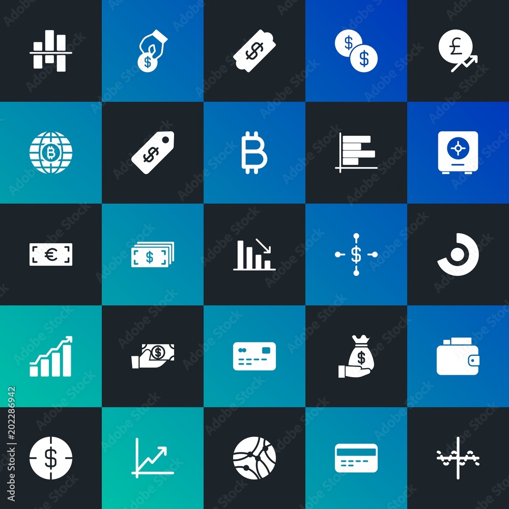 Modern Simple Set of business, money, charts Vector fill Icons. Contains such Icons as sale, currency, full, office, world and more on dark and gradient background. Fully Editable. Pixel Perfect. Modern Simple Set of business, money, charts Vector fill Icons. Contains such Icons as sale, currency, full, office, world and more on dark and gradient background. Fully Editable. Pixel Perfect.