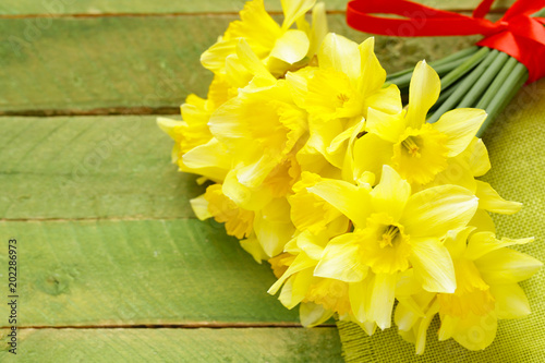 Fototapeta Naklejka Na Ścianę i Meble -  bouquet spring yellow flowers daffodils