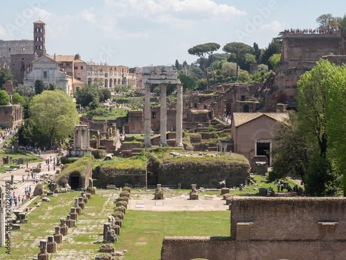 21 april 2018, Forum Romanum, Fori romani, ancient site of antique city of Rome, in Rome near Palatino hill photo