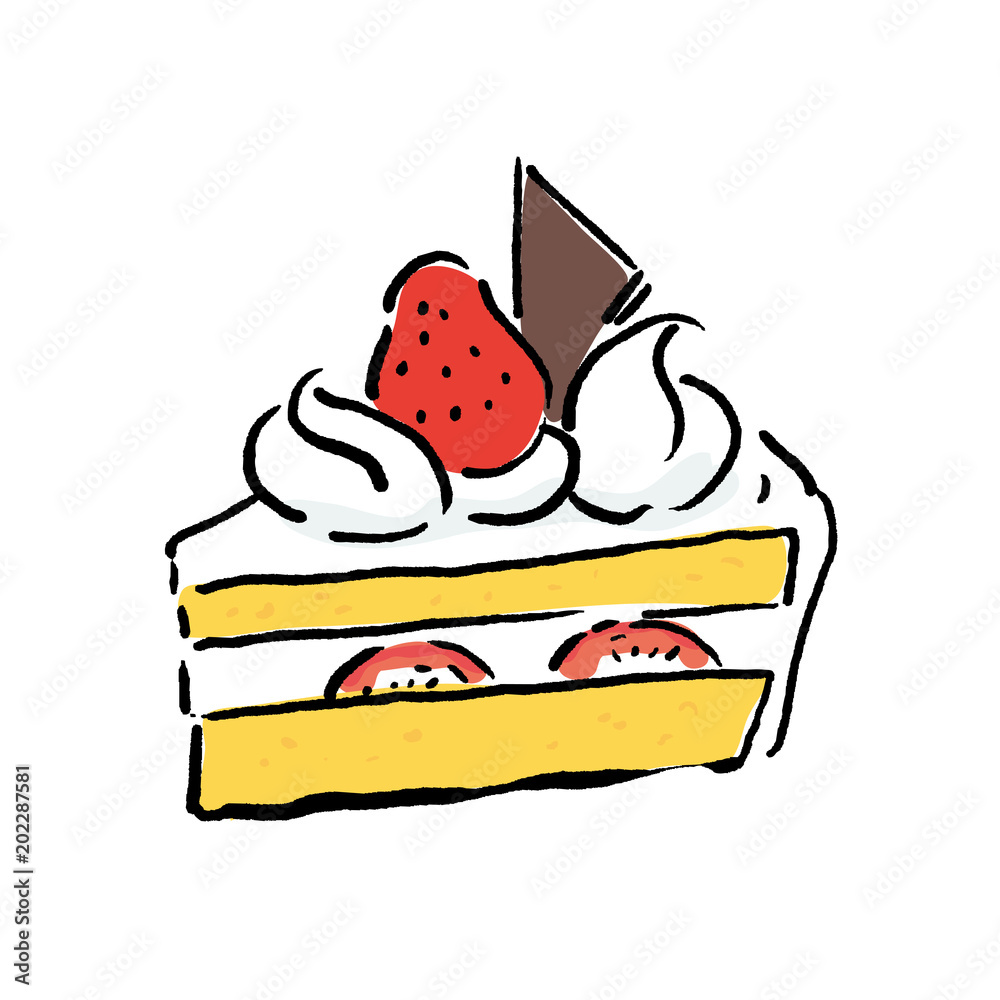 ショートケーキ イラスト Stock ベクター Adobe Stock