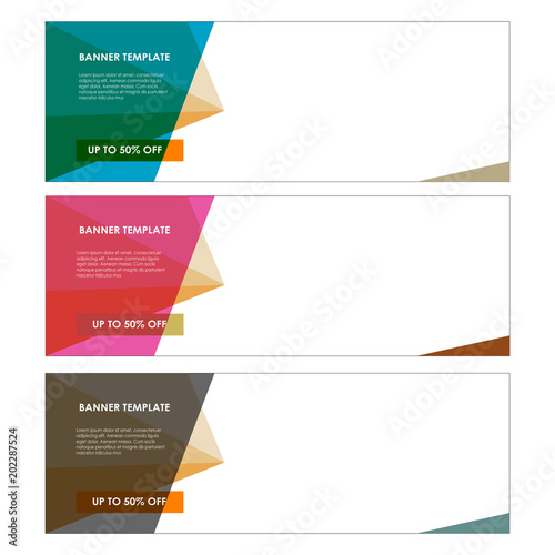 set of abstract banner label background template abstract design set isolated background