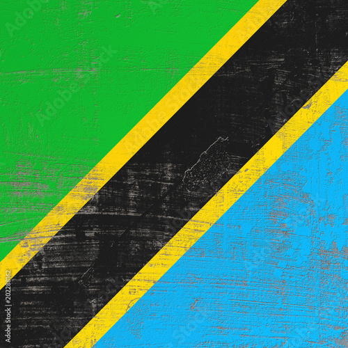 Scratched United Republic of Tanzania flag