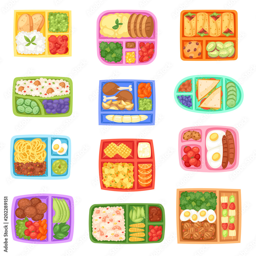 Craft Food Box Cardboard Lunch Box And Food Pack Stock Illustration -  Download Image Now - Box - Container, Food, Packaging - iStock