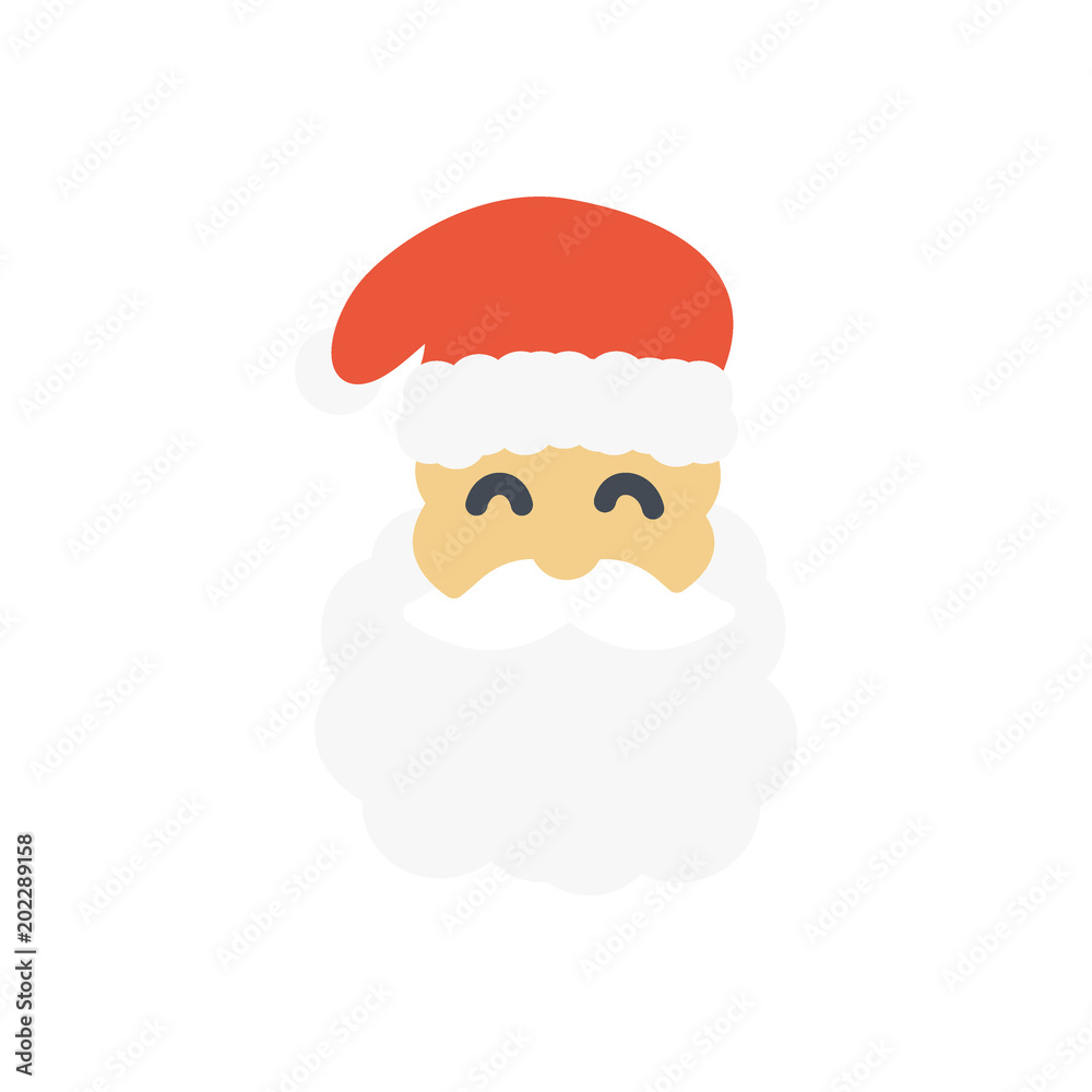 Santa christmas icon vector flat Santa christmas icon vector flat
