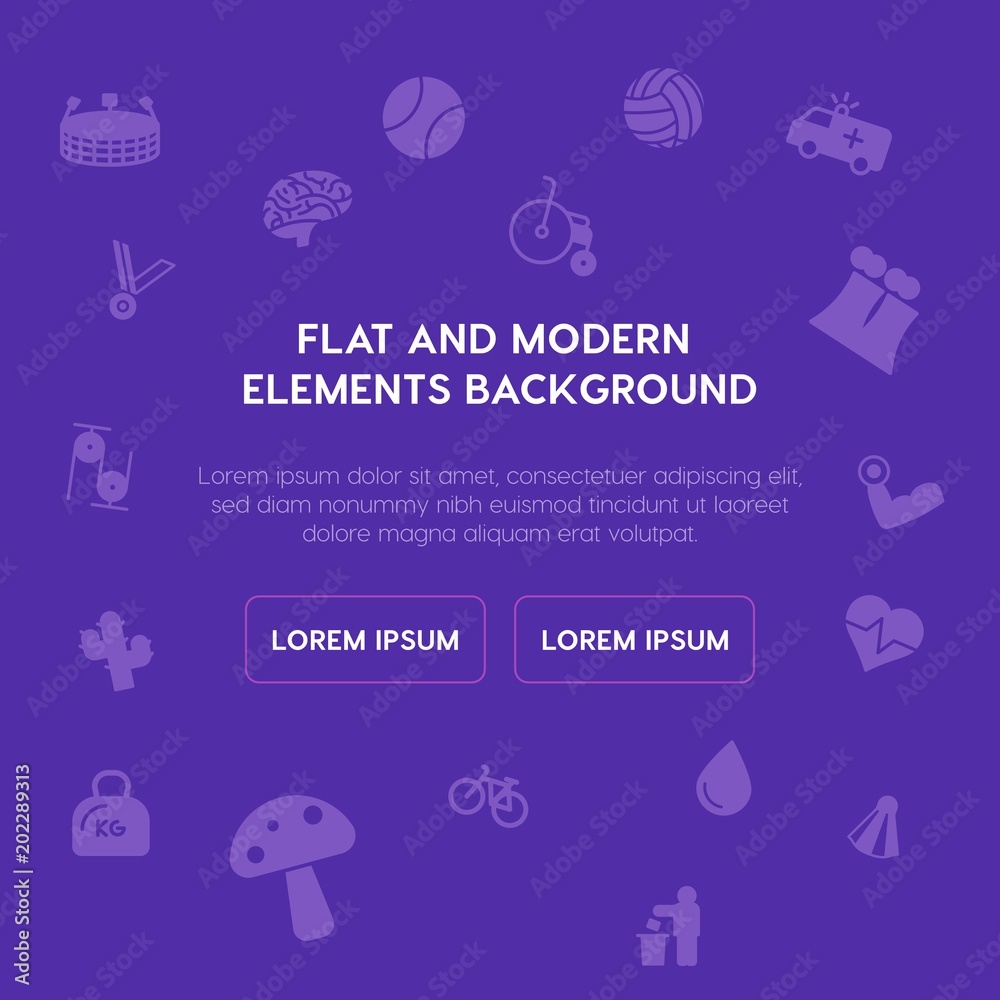 health, science, sports, nature fill vector icons and elements background concept on purple background.Multipurpose use on websites, presentations, brochures and more health, science, sports, nature fill vector icons and elements background concept on purple background.Multipurpose use on websites, presentations, brochures and more