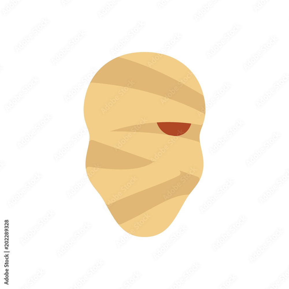 Mummy halloween flat icon vector Mummy halloween flat icon vector