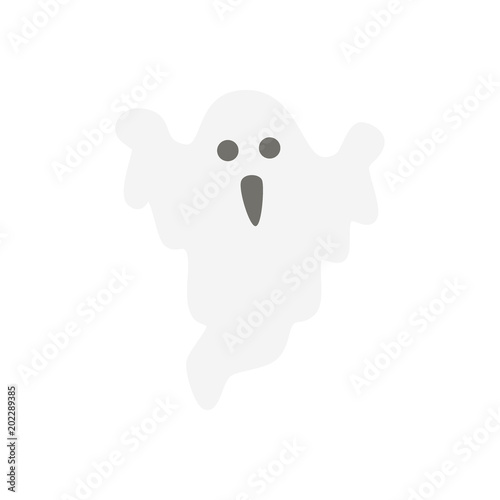 Ghost halloween flat icon vector © Maxchered