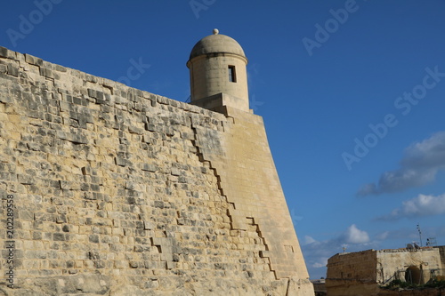 Historic city wall of Valletta, Malta