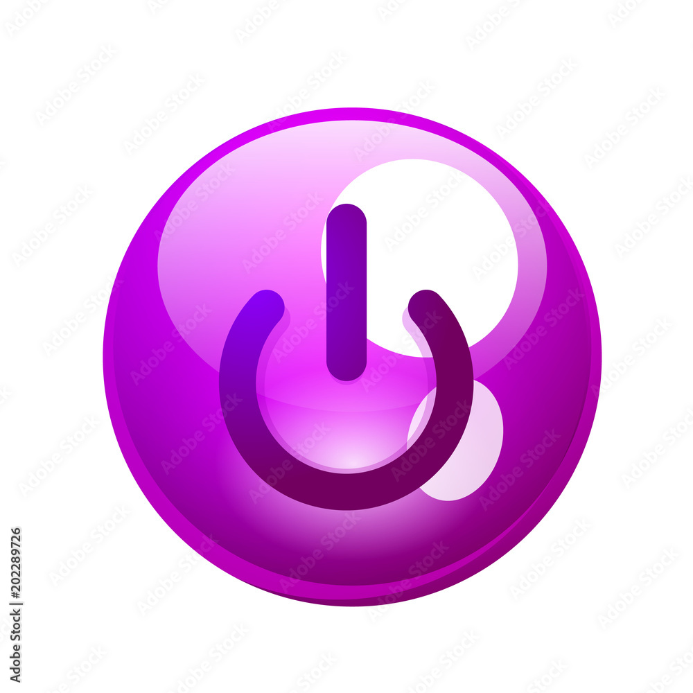 Power button icon, start symbol Power button icon, start symbol