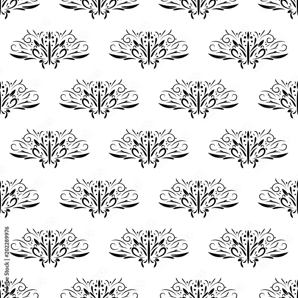 Seamless abstract floral pattern. Seamless abstract floral pattern.