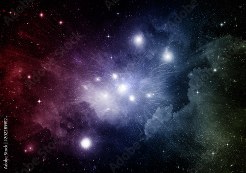 galaxy in a free space