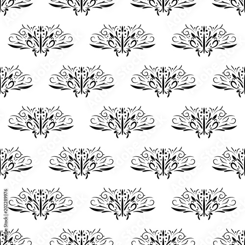 Seamless abstract floral pattern.