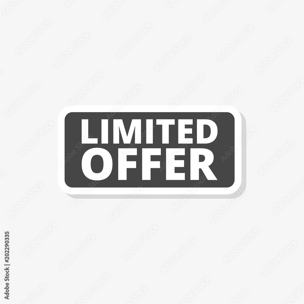 Limited Offer sticker, simple vector icon Limited Offer sticker, simple vector icon