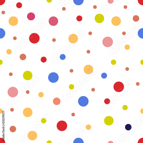 Seamless pattern of multicolored circles