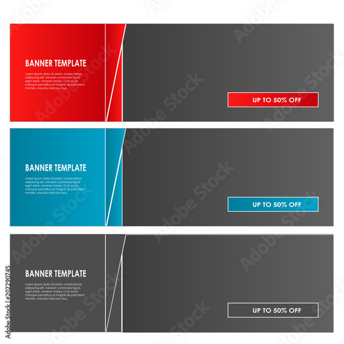 set of abstract banner label background template abstract design set isolated background