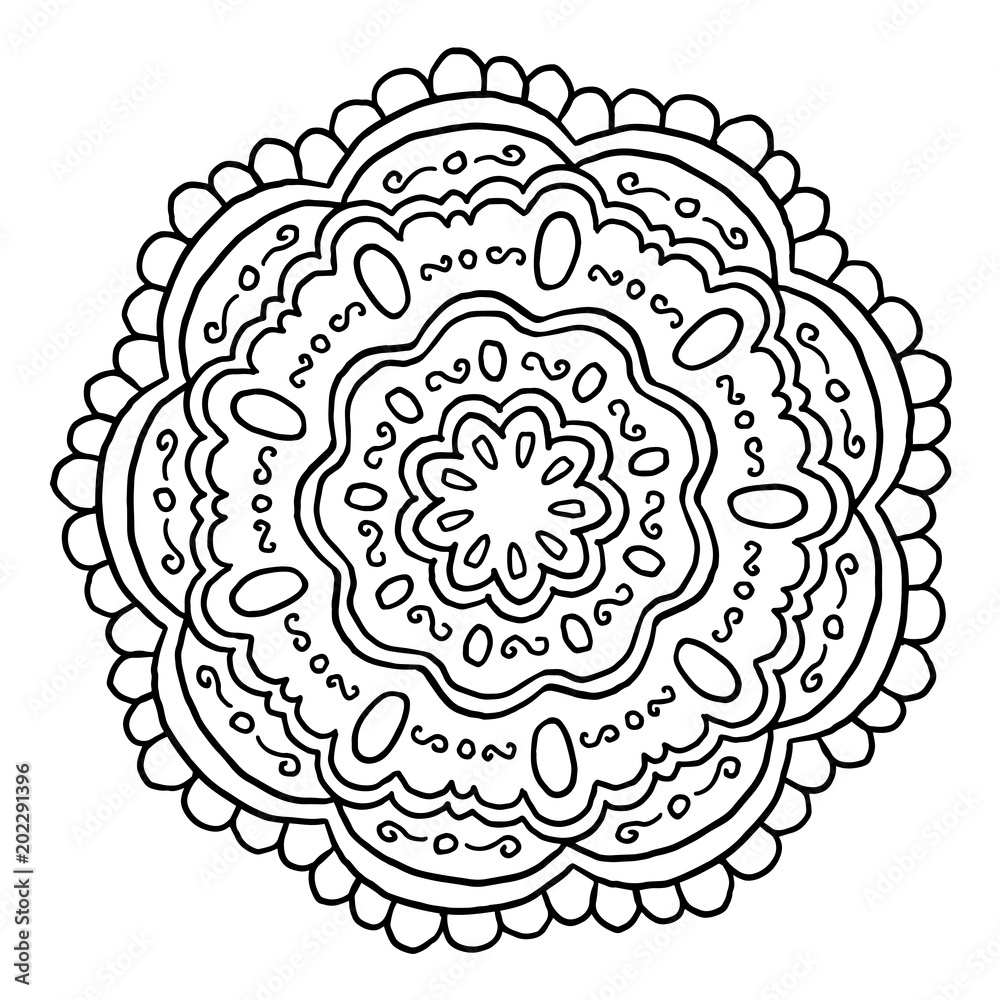 Mandala Ausmalbild Stock Vector | Adobe Stock