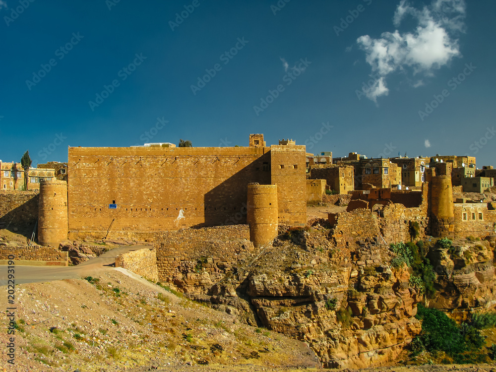 View to Shibam fortress and old city ,Yemen