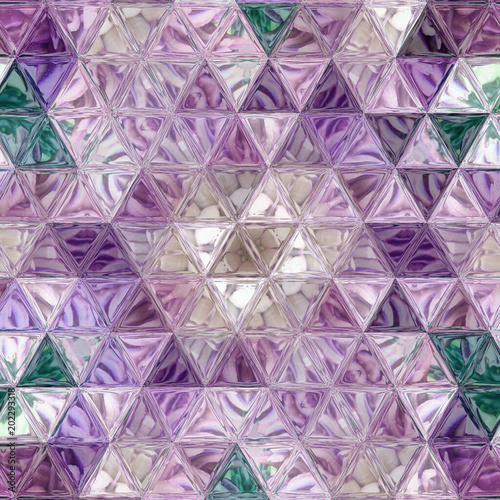 Bright violet colors mosaic triangle pattern