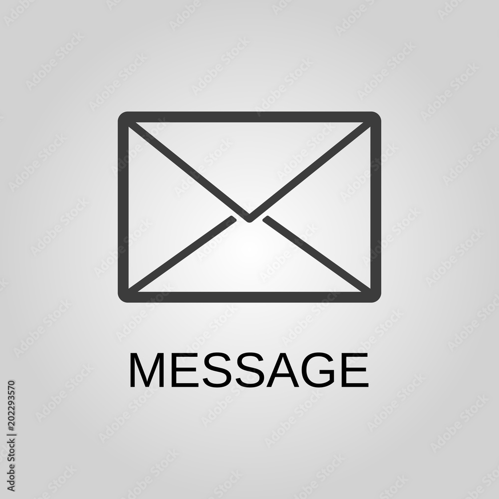 Message icon. Message symbol. Flat design. Stock - Vector illustration Message icon. Message symbol. Flat design. Stock - Vector illustration