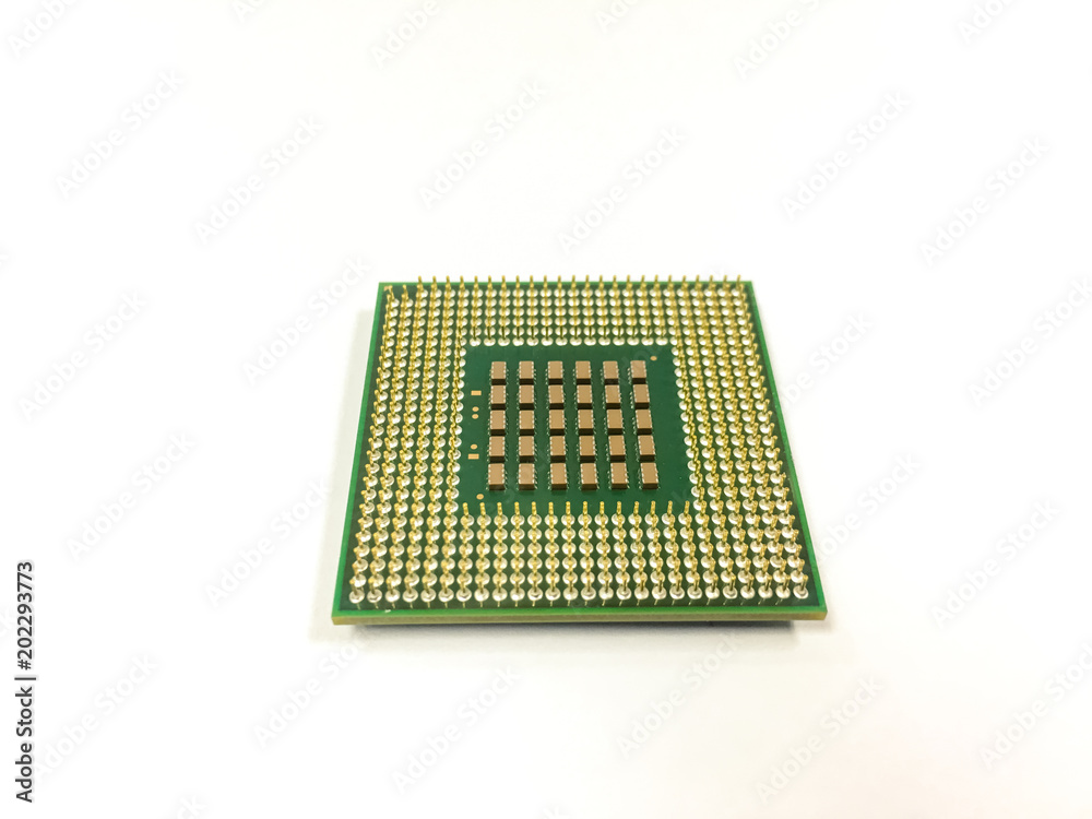 Computer main board on white background Computer main board on white background