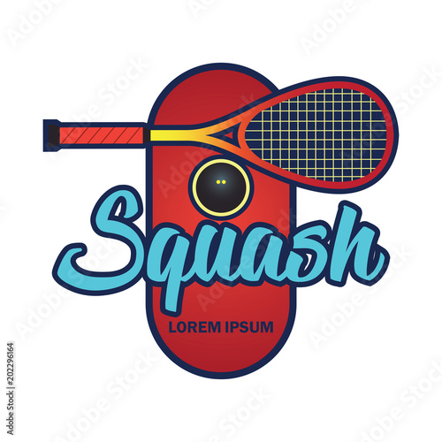 squash logo with text space for your slogan   tag line  vector illustration