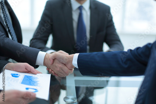 Business handshake. Business handshake and business people conce © ASDF