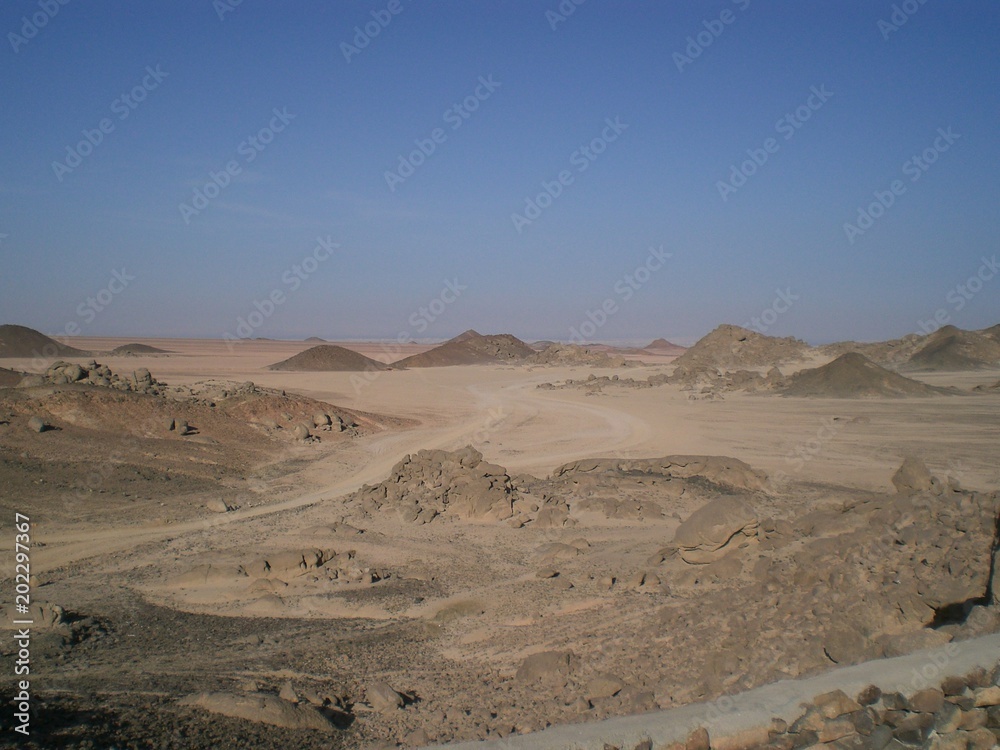 Wonderful view on the desert in egypt