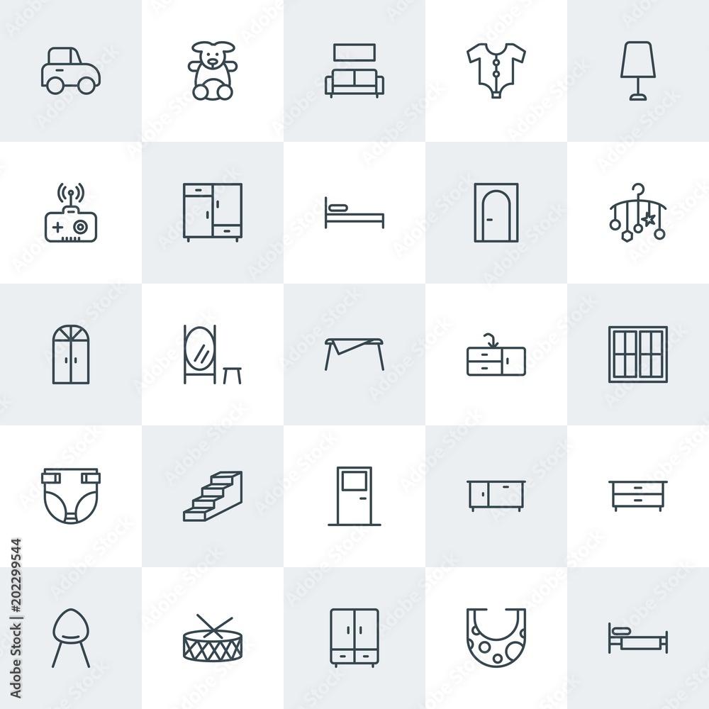 Modern Simple Set of furniture, kids and toys Vector outline Icons. Contains such Icons as musical, comfortable, couch, animal, rock and more on white background. Fully Editable. Pixel Perfect. Modern Simple Set of furniture, kids and toys Vector outline Icons. Contains such Icons as musical, comfortable, couch, animal, rock and more on white background. Fully Editable. Pixel Perfect.