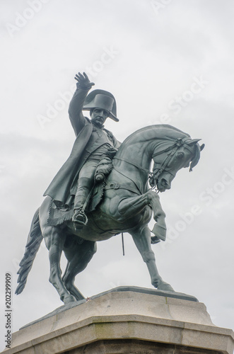 Canvas Print Statue of Napeleon on Horseback