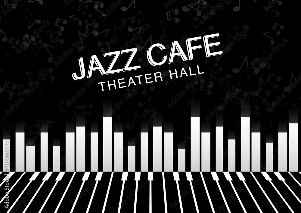 Fototapeta premium Artistic jazz night background. Poster for the jazz festival