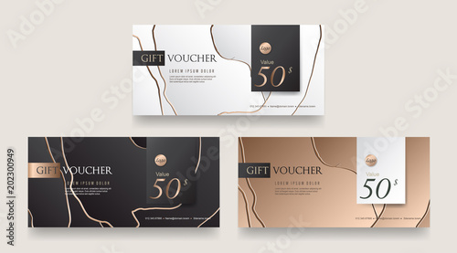 Gift Voucher discount template. Vector illustration.