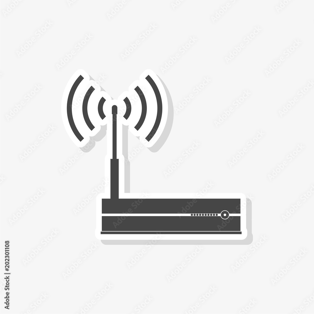Router sticker, Modem router, simple vector icon Router sticker, Modem router, simple vector icon