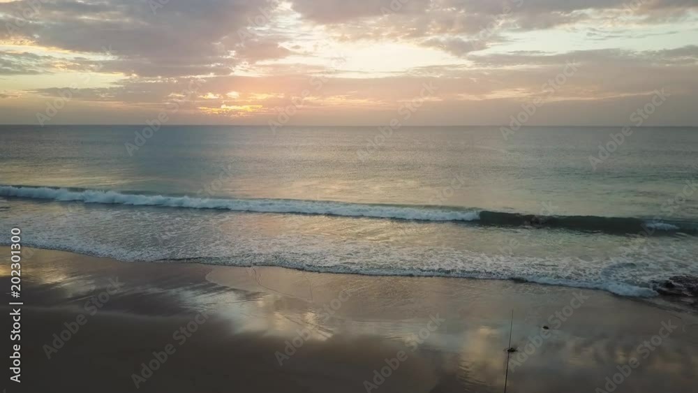 Sunset Over a Canary Islands Beach and Waves Sunset Over a Canary Islands Beach and Waves