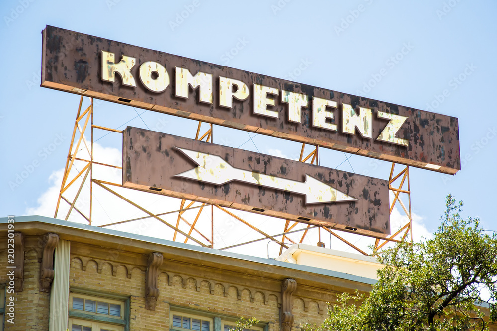 Obraz premium Schild 295 - Kompetenz