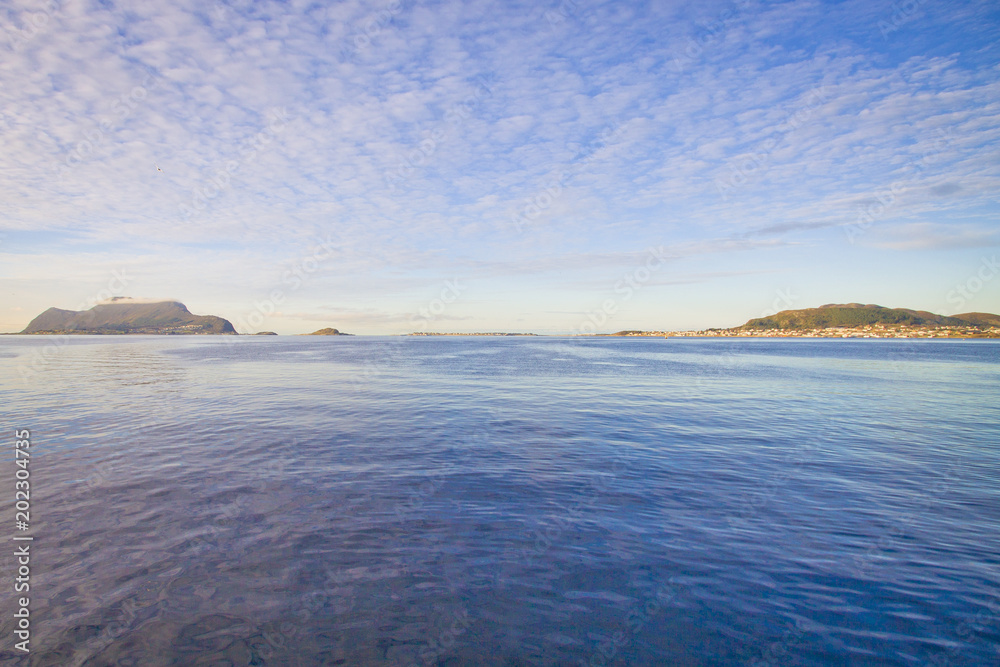 Fototapeta premium View on the coastline near Alesund. Norway