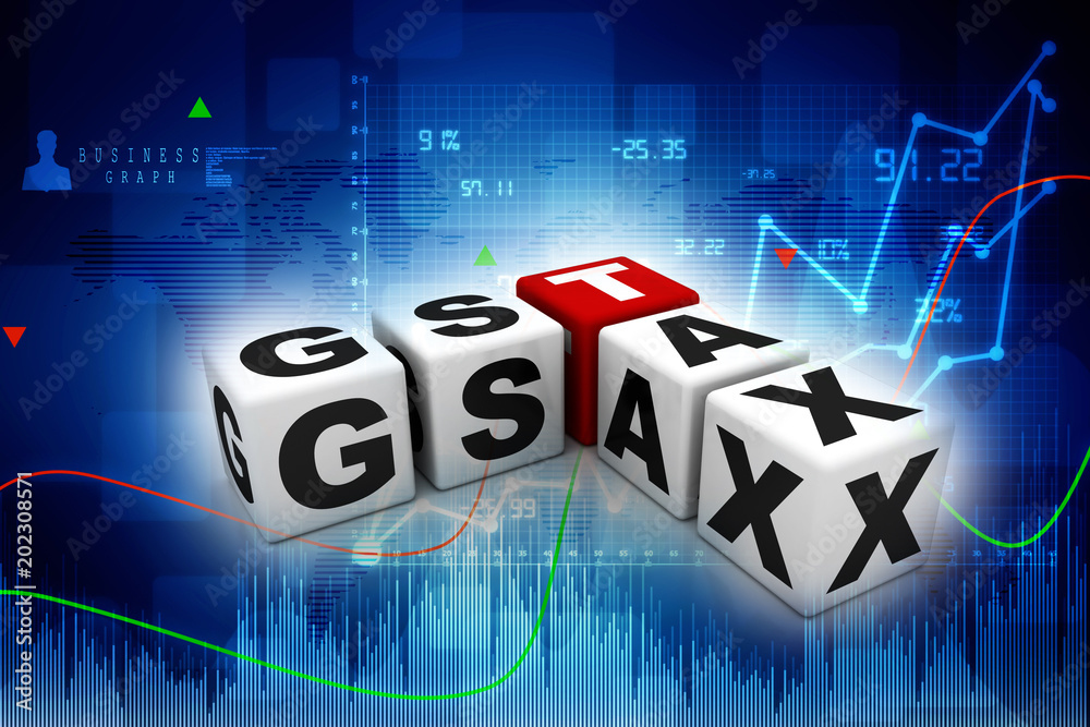 Fototapeta premium 3d rendering GST crossword