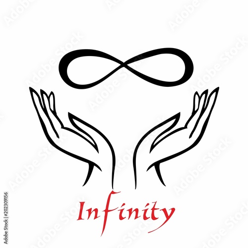 Sacred sign. The sign of infinity.  Spiritual energy. Alternative medicine. Esoteric. Vector.
