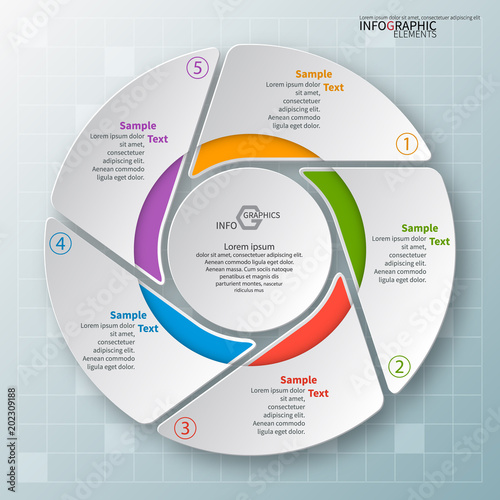 Abstract 3D Paper Infographics