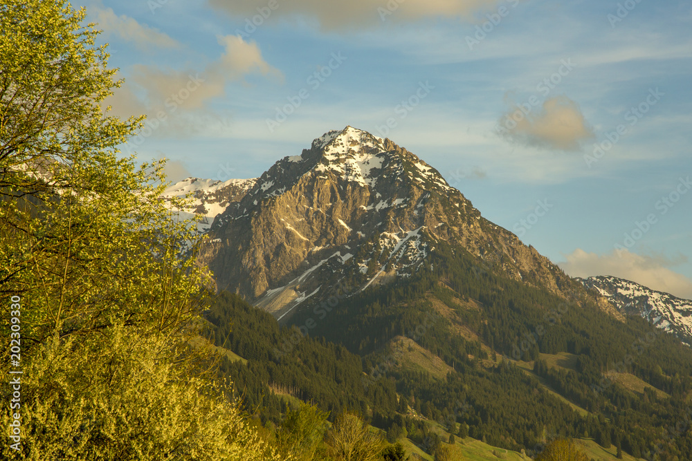 Fototapeta premium Rubihorn - Allgäu - Oberstdorf - Fischen - Frühling - Alpen