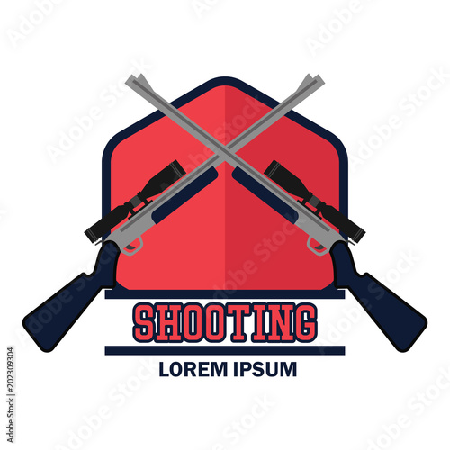 shooting logo with text space for your slogan / tag line, vector illustration
