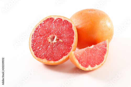 fresh red grapefruit