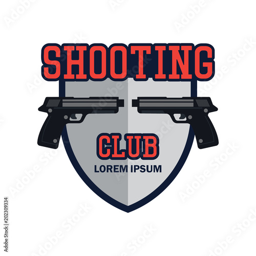 shooting logo with text space for your slogan / tag line, vector illustration
